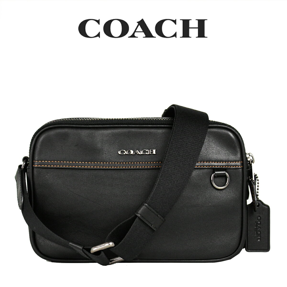 ショルダーバッグ ★ コーチ COACH アウトレット メンズ バッグ ショルダーバッグ C4148 QB/BK(ブラック) ブラック【在庫処分】