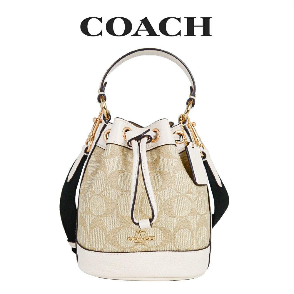 コーチ COACH アウトレット レディース バッグ ミニショルダー ショルダーバッグ C5121 IMDQC(ライトカーキ×チョーク) シグネチャー