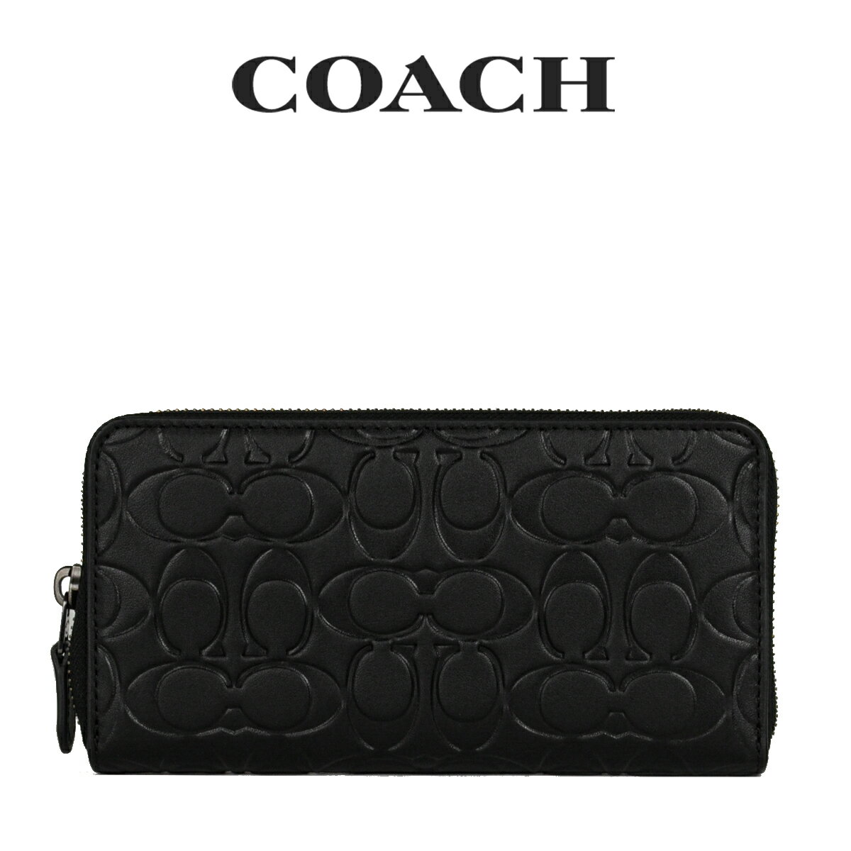 ★ コーチ COACH アウトレット 父の日 ギフト メンズ 財布 長財布 CE551 QB/BK(ブラック) シグネチャー【在庫処分】