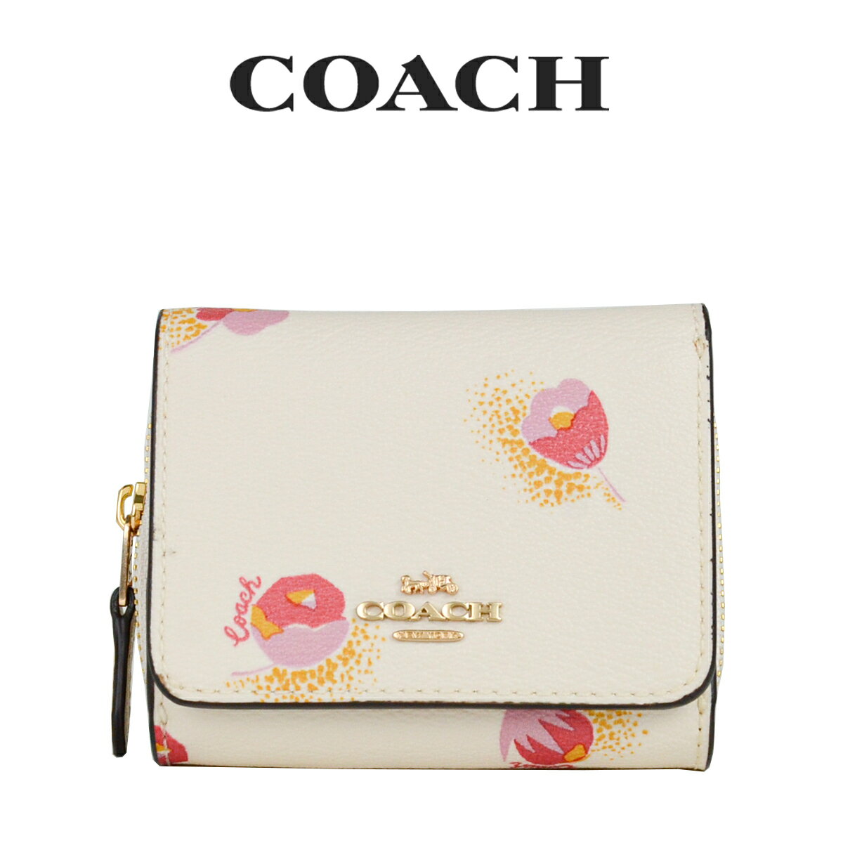 コーチ ミニ財布 レディース コーチ COACH アウトレット レディース 財布 ミニ財布 C6041 IMCAH(チョークマルチ) 花柄