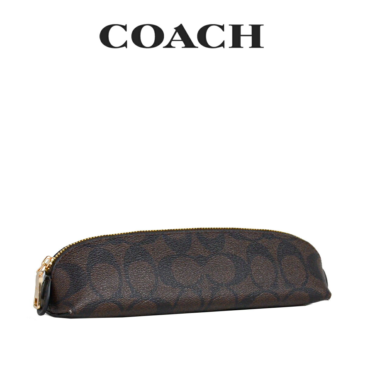 コーチ ★ コーチ COACH アウトレット レディース 小物 ペンケース C6333 IMAA8(ブラウン×ブラック) シグネチャー【在庫処分】