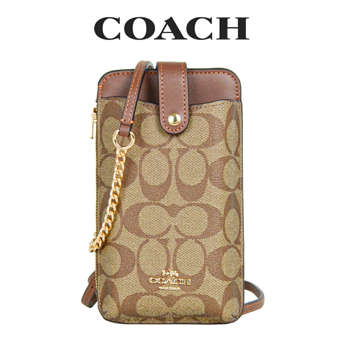 コーチ COACH アウトレット レディース バッグ ミニショルダー ショルダーバッグ C7397 IMBDX(カーキ×サドル) シグネチャー