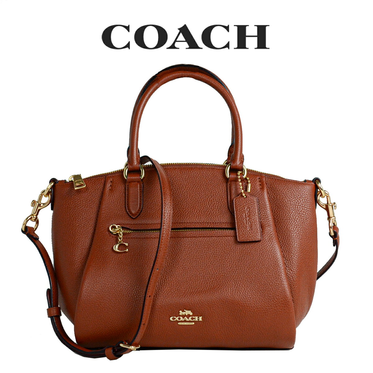 ハンドバッグ ★ コーチ COACH アウトレット レディース バッグ ハンドバッグ ファスナー開閉 79316 GDO5K(ゴールド×1941サドル) ブラウン【在庫処分】