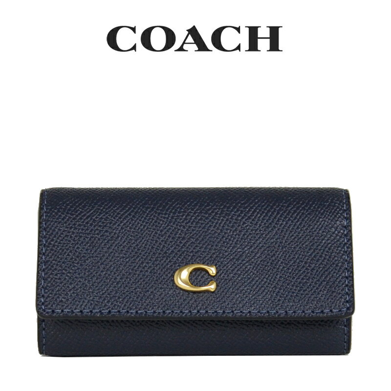 コーチ キーケース コーチ COACH アウトレット レディース 小物 キーケース CH799 B4BHP(ブラス×ミッドナイト ネイビー) ネイビー