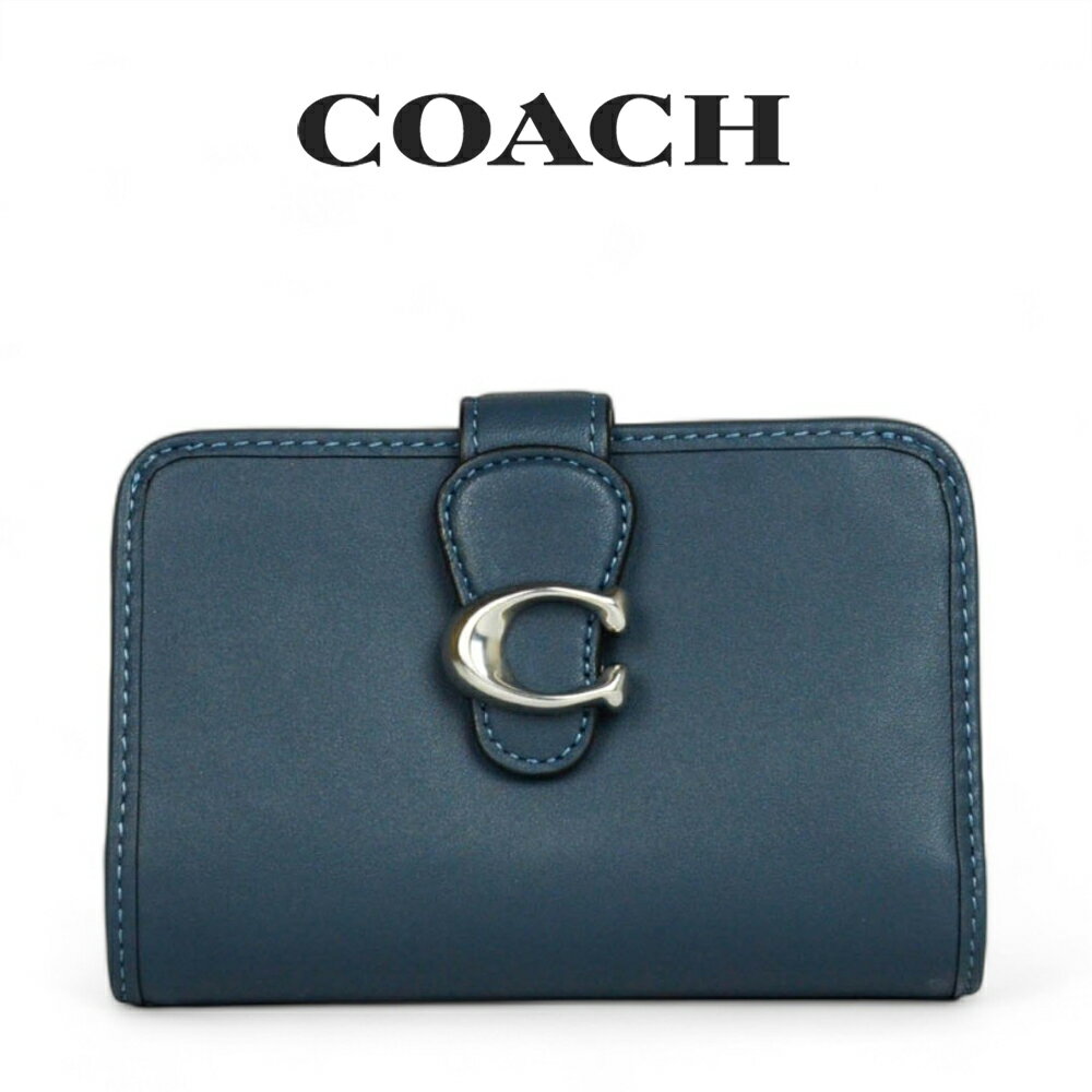 コーチ COACH アウトレット レディース 財布 二つ折り財布 CA193 LHDEN(シルバー×デニム) ネイビー