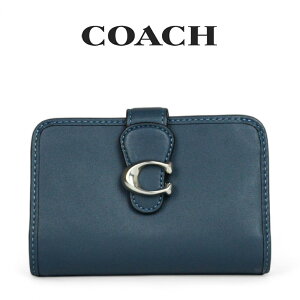 コーチ COACH アウトレット レディース 財布 二つ折り財布 CA193 LHDEN(シルバー×デニム) ネイビー