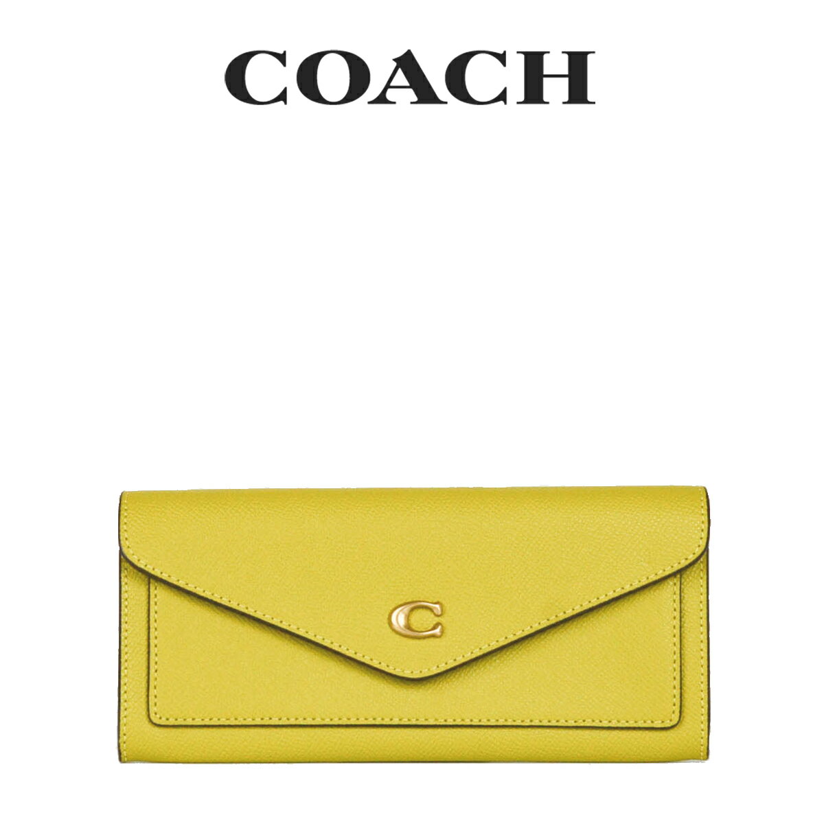 コーチ 革財布 レディース コーチ COACH アウトレット レディース 財布 かぶせ長財布 長財布 C2326 B4/1C(シャルトルーズグリーン) イエローグリーン