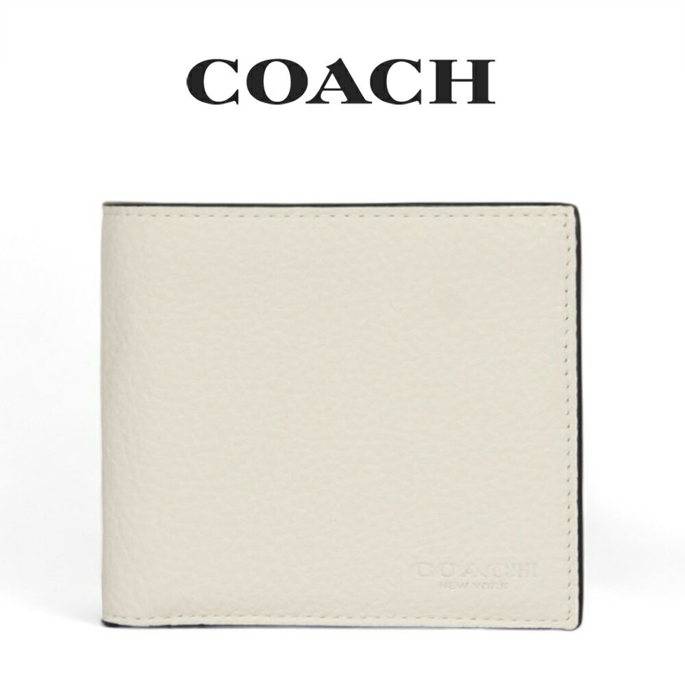 コーチ コーチ COACH アウトレット メンズ 財布 二つ折り財布 CR377 QBCHK(チョーク) ホワイト
