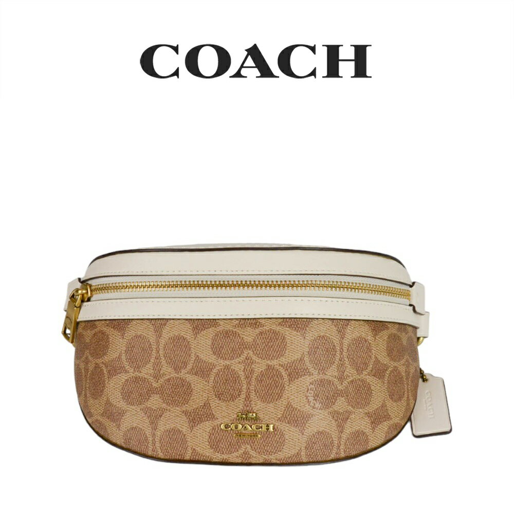 コーチ ボディバッグ レディース コーチ COACH アウトレット レディース バッグ ミニショルダー ボディバッグ ウエストバッグ 39937 B4P0A(タン チョーク) シグネチャー