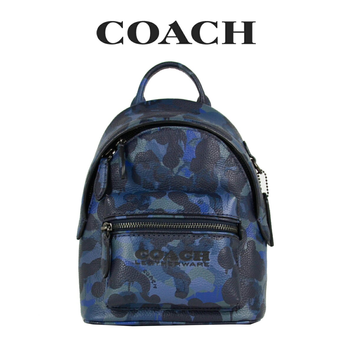 コーチ COACH アウトレット レディース バッグ リュック バックパック CC404 UPW(ブルー×ミッドナイト ネイビー) カモフラージュ