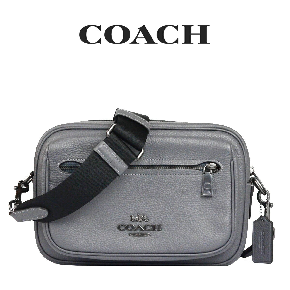 コーチ 革ショルダーバッグ メンズ コーチ COACH アウトレット メンズ バッグ ショルダーバッグ CJ509 QBQ9R(インダストリアル グレー) グレー