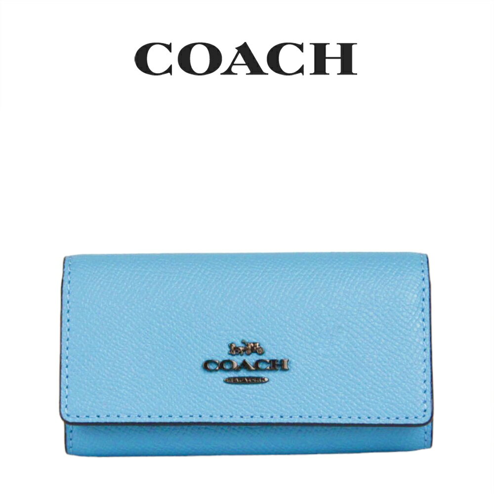 コーチ（COACH) コーチ COACH アウトレット レディース 小物 キーケース 58359 V5POL(ピューター×プール) ブルー