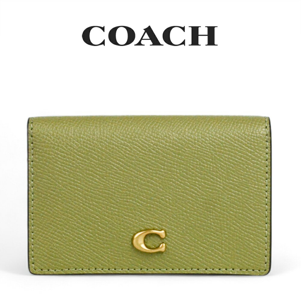 コーチ 名刺入れ コーチ COACH アウトレット レディース 小物 カードケース 名刺入れ CH800 B4/MX(ブラス×モス) グリーン