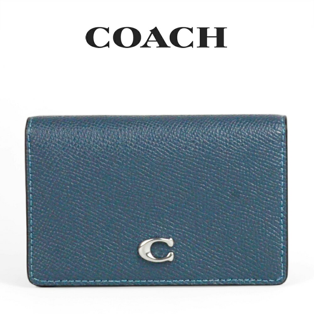 コーチ 名刺入れ コーチ COACH アウトレット レディース 小物 カードケース 名刺入れ CH800 LHDEN(シルバー×デニム) ネイビー