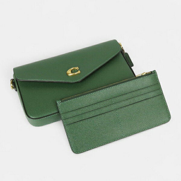 コーチ COACH アウトレット 誕生日プレゼント レディース バッグ ミニショルダー ショルダーバッグ C8439 B4AR2(ブラス×ハンター グリーン) グリーン 緑 (女性 プレゼント お財布バッグ 小さめ ななめ掛け 旅行バッグ)