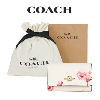 【コーチ巾着&紙袋付き・ラッピング済み】 ギフトセット コーチ COACH アウトレット レディース 小物 キーケース C0379 IMCAH(チョークマルチ)