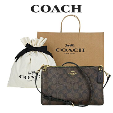 【コーチ箱＆紙袋付き・ラッピング済み】 ギフトセット コーチ COACH アウトレット レディース バッグ ミニショルダー ショルダーバッグ F58328 IMAA8(ブラウン×ブラック) シグネチャー