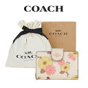 【コーチ巾着＆紙袋付き・ラッピング済み】 ギフトセット コーチ COACH アウトレット レディース 財布 二つ折り財布 CH734 IMCAH(チョークマルチ) 花柄