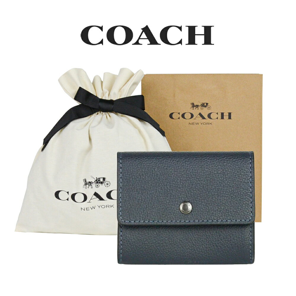 ★ 【RSL】【コーチ巾着&紙袋付き・ラッピング済み】 ギフトセット コーチ COACH アウトレット メンズ 財布 コインケース CR793 QBBHP(ミッドナイト ネイビー) ネイビー