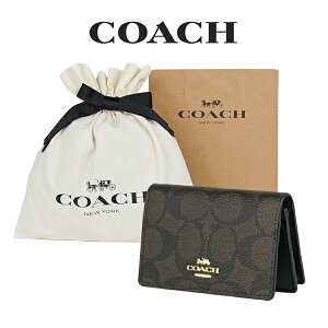 【コーチ箱＆紙袋付き・ラッピング済み】 ホワイトデーギフトセット コーチ COACH レディース 小物 カードケース 名刺入れ 91681 IMAA8(ブラウン×ブラック)