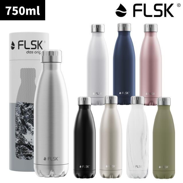 【 炭酸 対応 】 【1年保証】 FLSK フラスク 真空断熱 水筒 炭酸水 OK 750ml 丸洗い ダイレクト 直飲み マグボトル ステンレスボトル マイボトル タンブラー 保冷 保温 ビール グラウラー グロウラー おしゃれ 大人 魔法瓶 アウトドア ギフト キャンプ 無料送料 保証付き