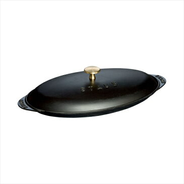 STAUB ストウブ　シャローオーバルホットプレート 40509−400　黒 6-0076-0301 RST9301