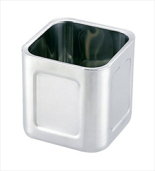 YUKIWA 18-8ダブルウォール角キッチンポット [ （蓋無）15cm ] AKK8302