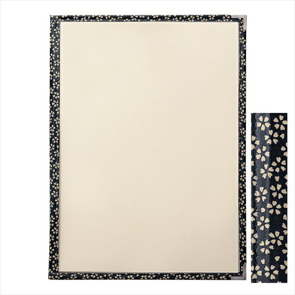 Aim(えいむ) PP布地クリアテーピングメニューブック [ 桜柄　PTA−441　黒 ] PMB0101