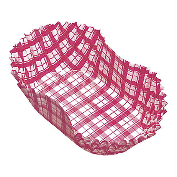 紙カップココケース小判型（500枚入） [ 11号赤 ][ 9-1565-1514 ] XAZ3814