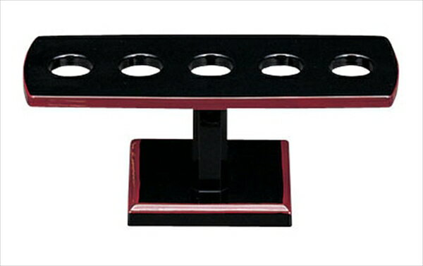 直送品■手巻きすし5本立て用黒渕朱 RTM08