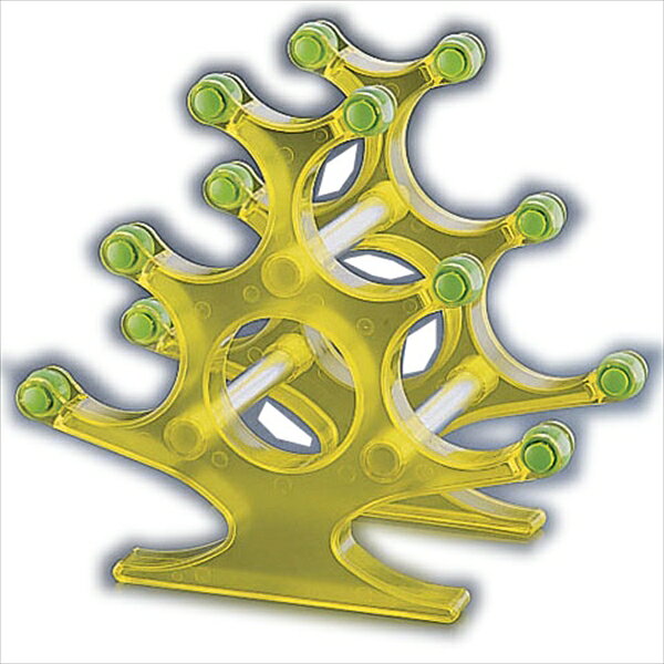 TKGコーポレーション アクリル　カラーワインラック　5ボトル [ WNBR−T　イエロー ] PLT133