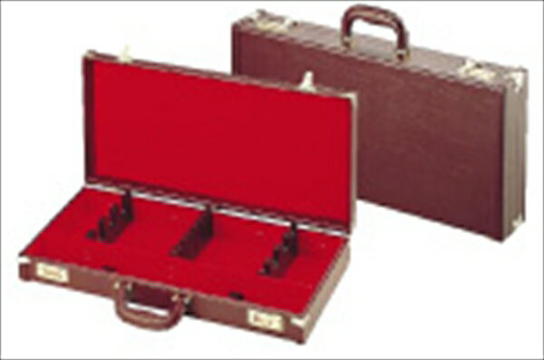 遠藤商事 レザー張り庖丁ケース（ダイヤル式） [ 和食用 茶 7丁入 ] AHU16