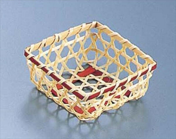 竹製珍味籠（10個入） [ 3022ミニ角8ブラウン ][ 9-2170-1002 ] XOI0702