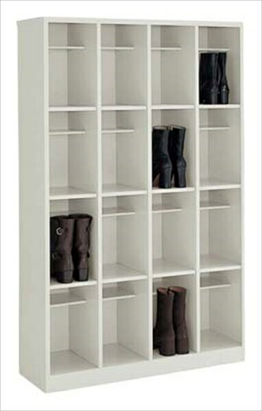 直送品■シューズボックス（中棚付・長靴対応） [ SX−N44TF14列4段 ] ZSY6002