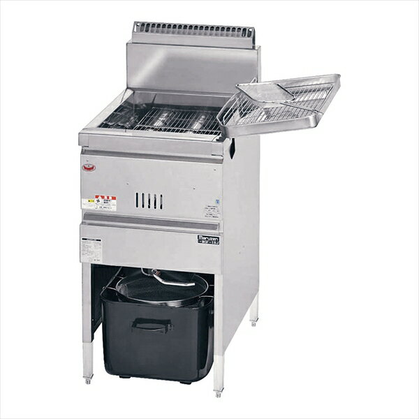 直送品■ガス式フライヤー（一槽式） [ MGF−23KLPガス ] AHLAF05