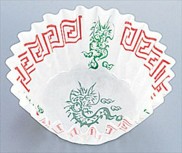 住ベテクノプラスチック 純白ペットケース　中華柄（250枚入） [ 6号深口　四龍柄 ] XPT3402