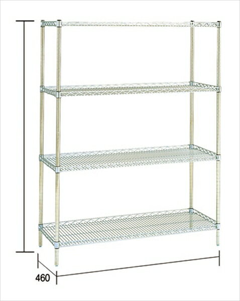 直送品■サイドアップエレクターシェルフセット [ MU1820×P1900×5段 ] HEL22735