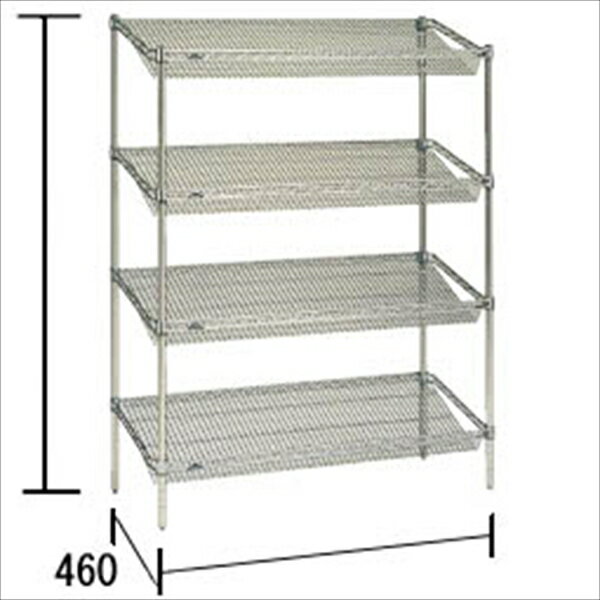 直送品■スランテッドエレクターシェルフST [ 1220×STP2200×4段 ] HEL38244