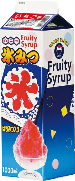 直送品■氷みつ1Lレギュラータイプ（12本入） [ いちご ] FKO2101