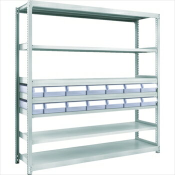 ★直送品・代引不可★トラスコ中山（株） TRUSCO　M2型軽中量棚　H1200　樹脂透明引出付　小X2大X12 [ M24645C2D12 ]