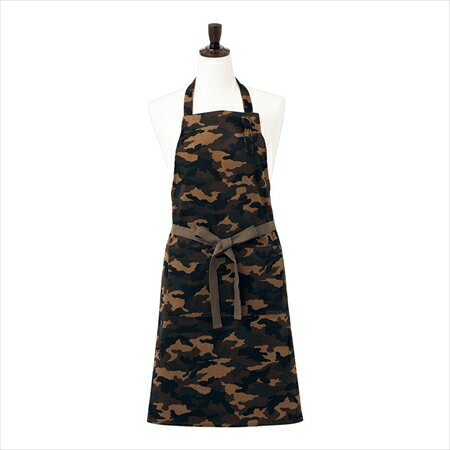 サカノ繊維 胸当てエプロン　カモフラ　茶 [ KMA−2705−1 ] SEPE001