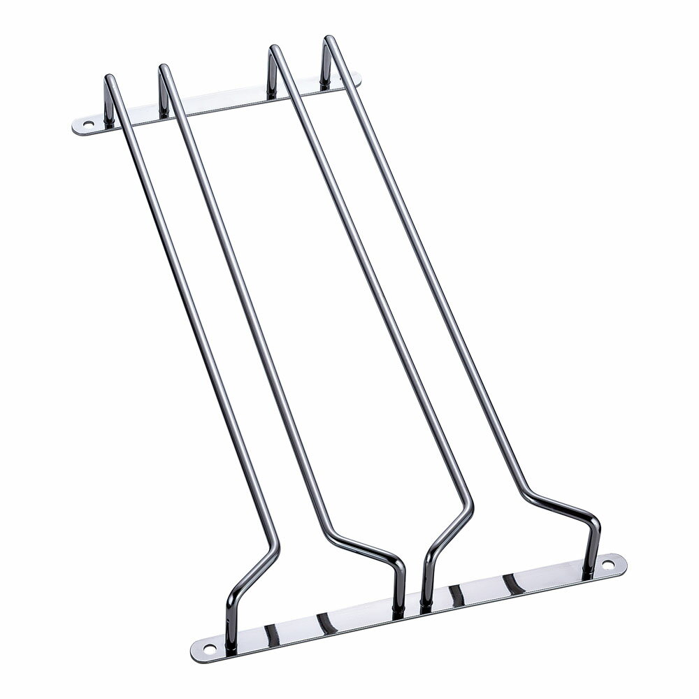 遠藤商事 クロームメッキ グラスハンガー 2連 [ 16インチ ] PGLE002