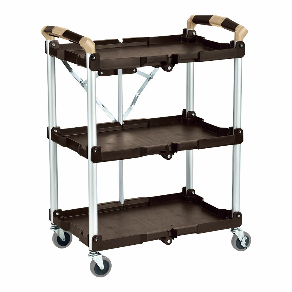 ビーカム 万能折りたたみワゴン　3段 [ ABW－03 ] [ 9-1232-0501 ]