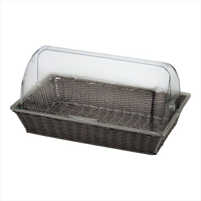 トーダイ PPベーカリーバスケット　長角1／1 [ カバー付　BB−427−DBR ] WBS5404