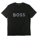 HUGO BOSS ヒューゴボス Tシャツ 半袖 Tee1 メンズ コットン Regular Fit レギュラーフィット BOSSロゴ ブラック 黒 50506344 10247491 01 001