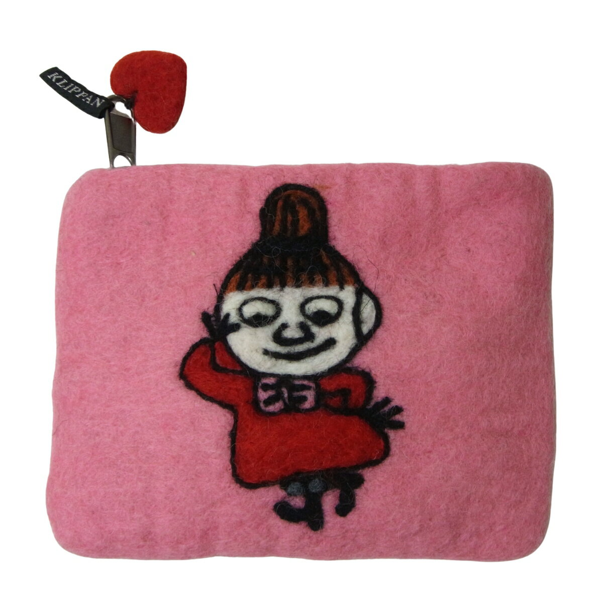 ポーチ KLIPPAN クリッパン リトルミイ ムーミン LITTLE MY ちびのミイ ピンク 北欧 スウェーデン フェルトウール 5904-79