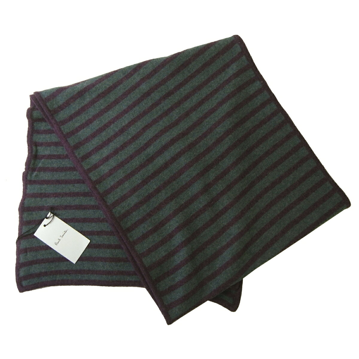 Paul Smith ポールスミス 英国直輸入 マフラー メリノウール 羊毛 ストライプ ボー...