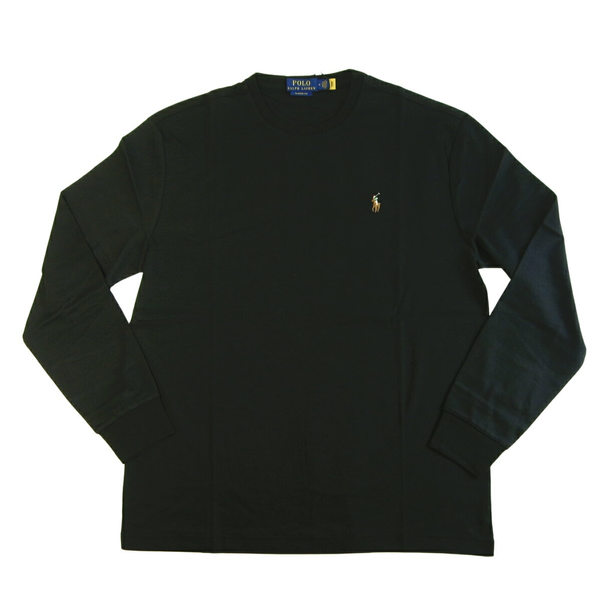 POLO RALPH LAUREN ポロラルフローレン 長袖Tシャツ カットソー CLASSIC FIT クラシックフィット コットン クルーネック ウェア ロングスリーブ ブラック