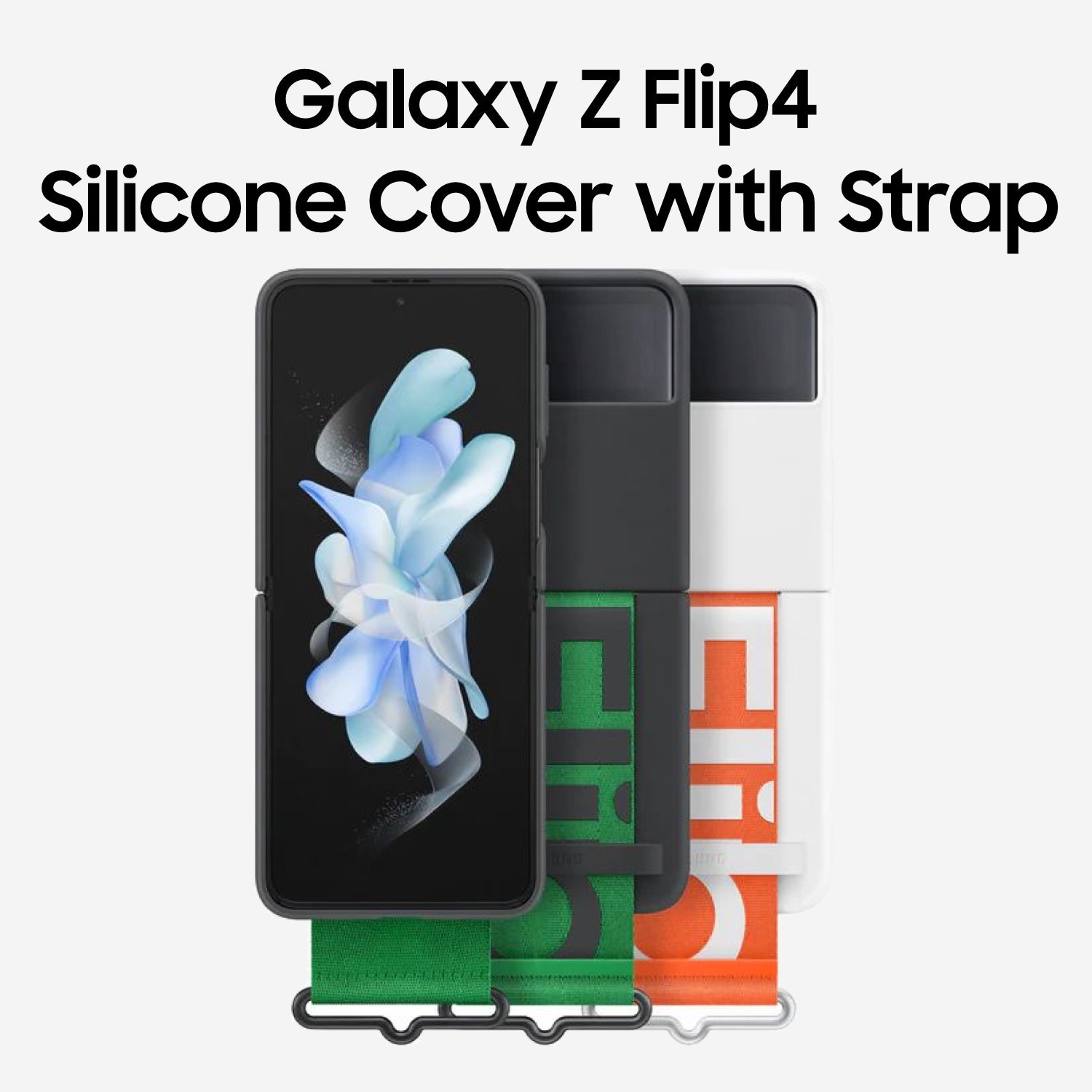 Galaxy Flip 4 Silicone Cover with Strap 純正ケース サムスン ギャラクシ ー 折りたたみ
