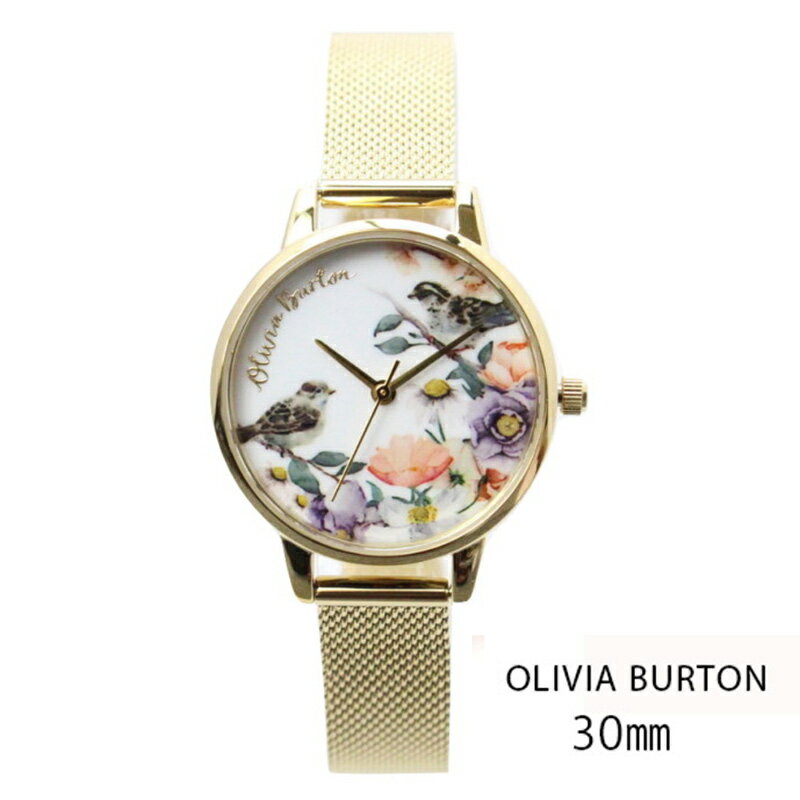 Olivia Burton オリビアバートン レディース ENGLISH GARDEN MIDI ゴールド メッシュ 腕時計 ブレスレット ステンレススチール ウォッチ プレゼント 贈り物 新生活 記念日 ギフト フォーマル カジュアル シンプル 時計 ユ00572